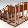Горка зимняя деревянная игровая Савушка "Зима" - 4